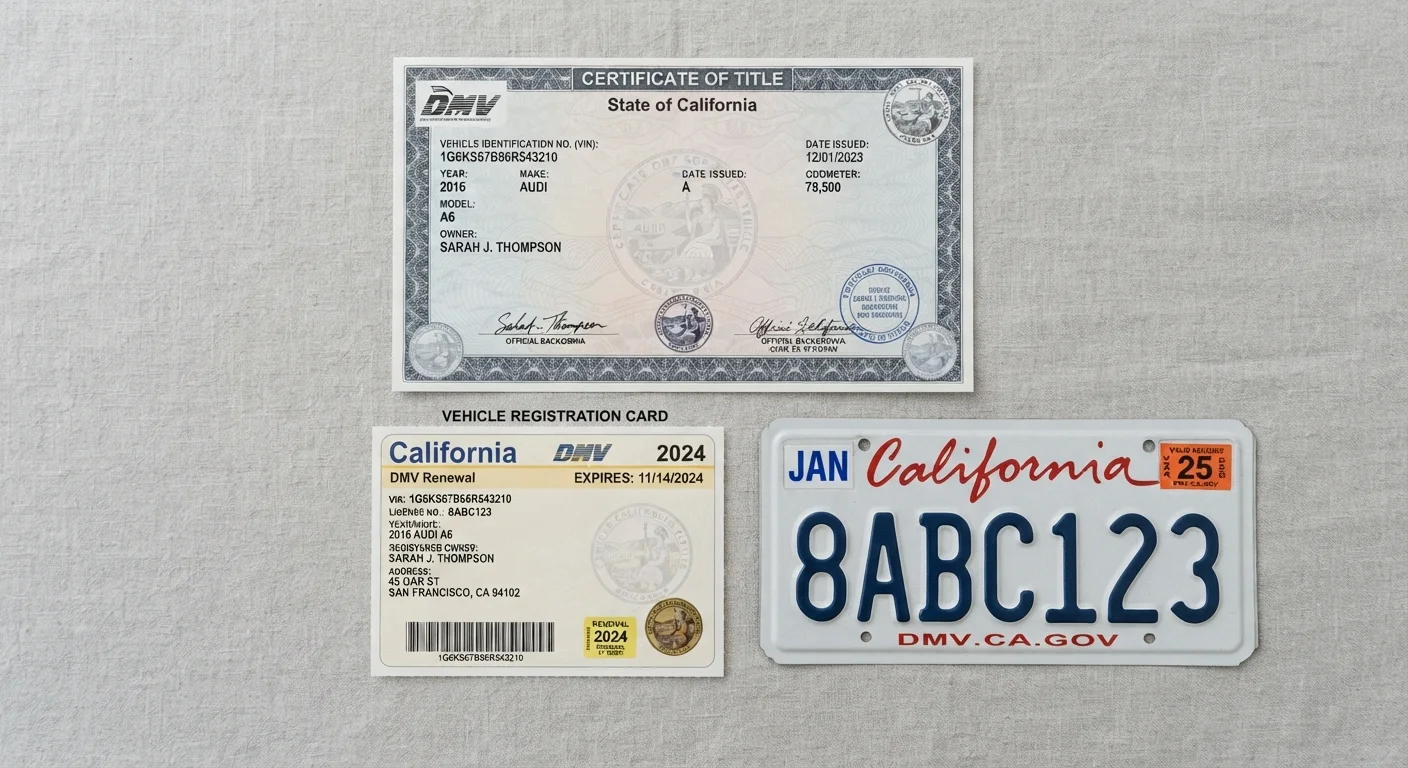 Car Title, Registration, and License Plates: What Each One Actually Means