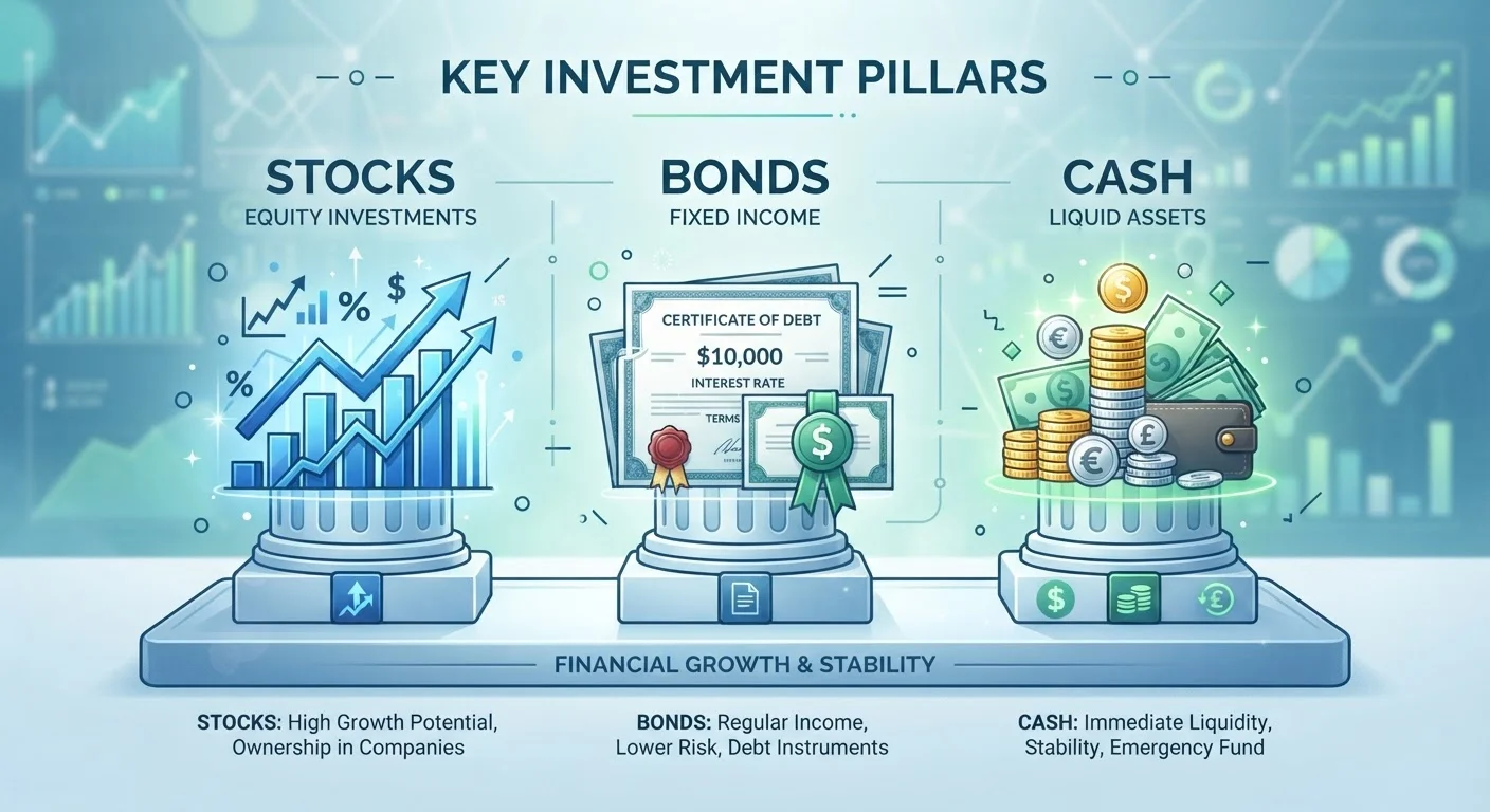 Stocks, Bonds, and Cash: The Three Building Blocks of Most Portfolios