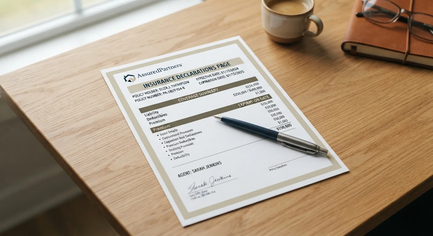 What a Declarations Page Actually Tells You About Your Policy